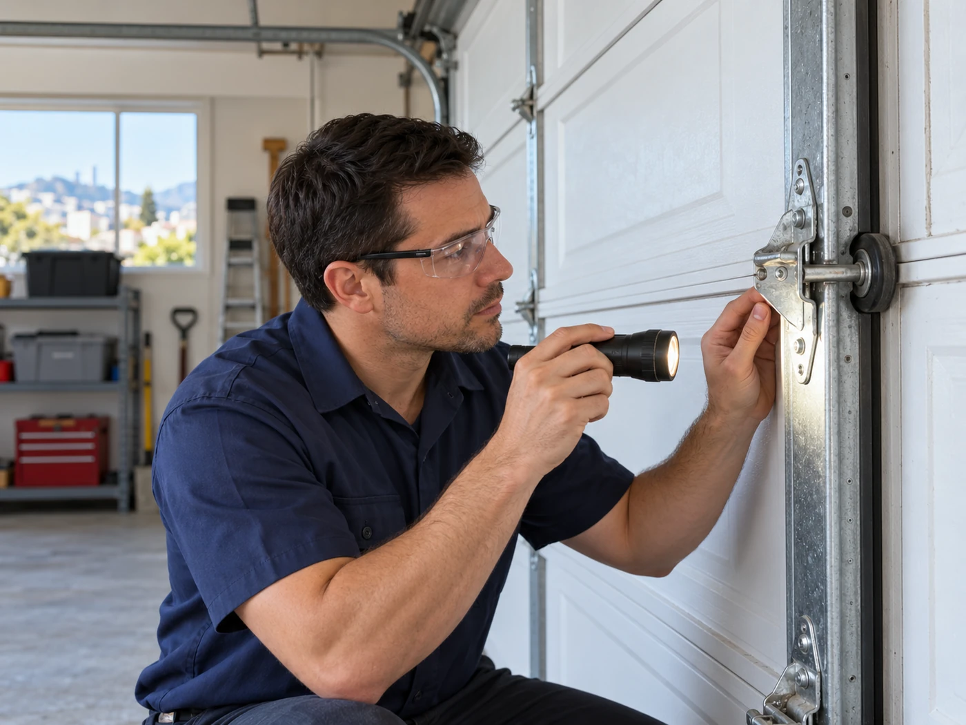 Garage Door Maintenance Architectural Illustration
