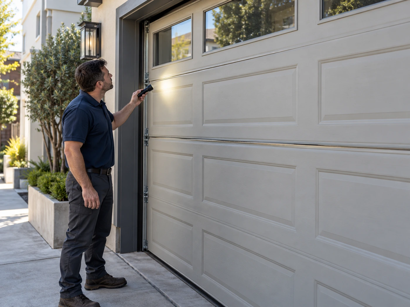 Garage Door Repair Architectural Illustration
