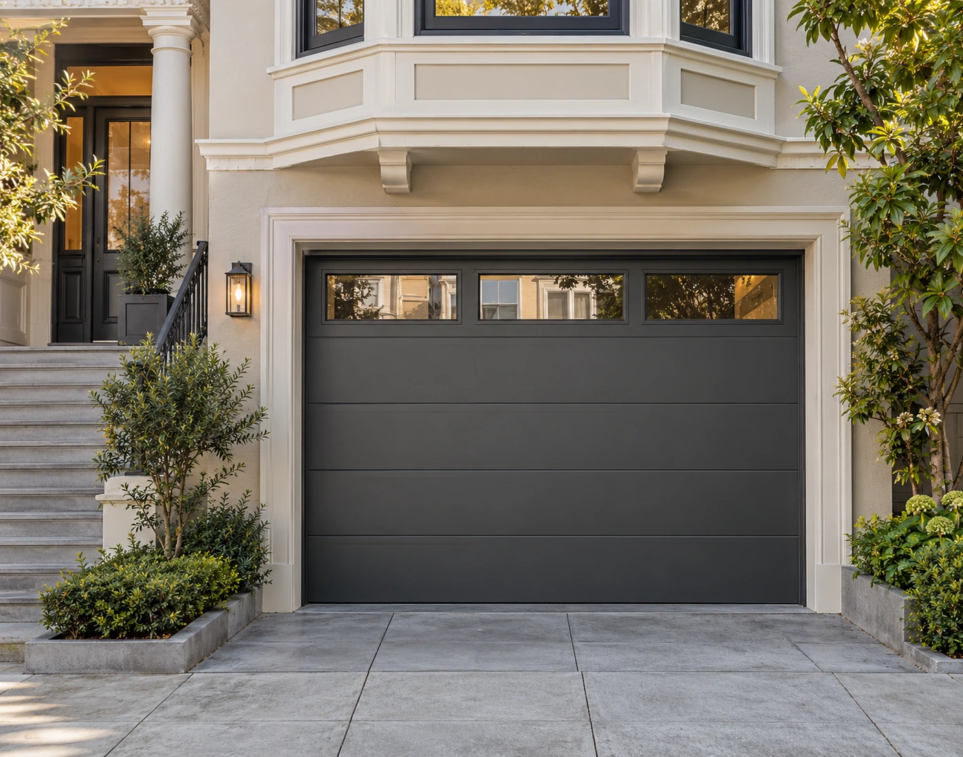Garage Door Installation Architectural Illustration